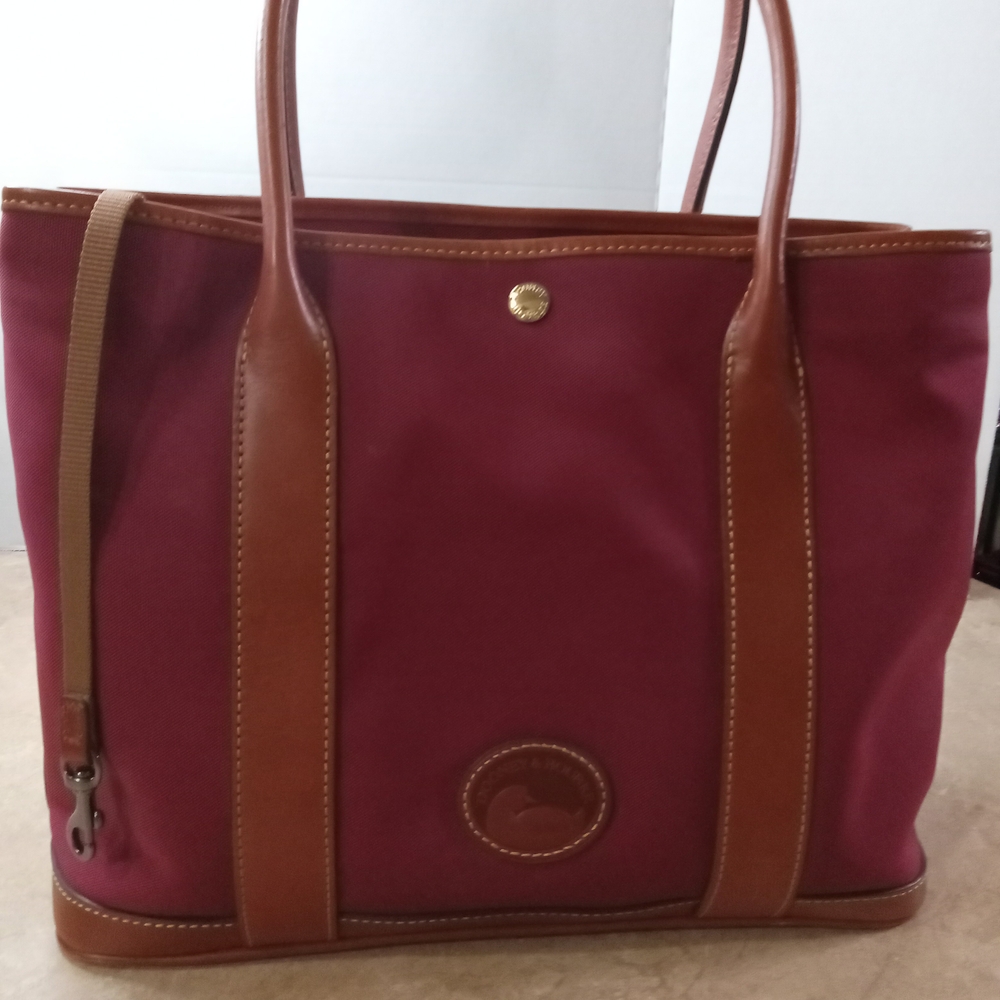 Dooney & Bourke Burgundy and Brown Satchel